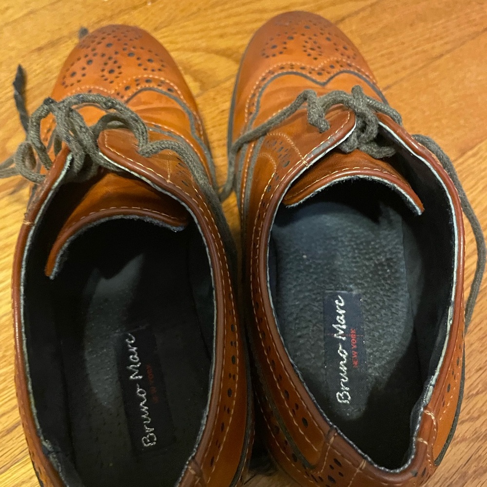 Bruno Marc Boys Wingtip Brown Dress Shoes - Picture 4 of 9
